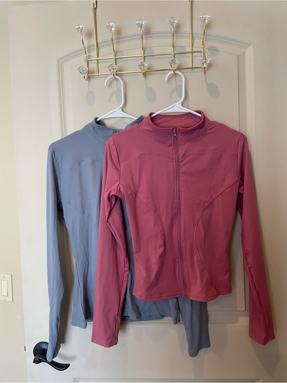 Full zip athletic jackets, with thumb holes